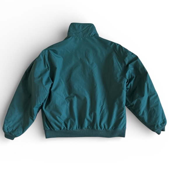 L.L. Bean Fleece Lined Warm-Up Jacket Full Zip Winter Outdoor Coat Green XXL - Picture 4 of 9
